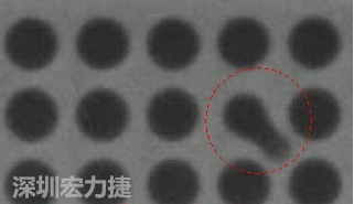 BGA空焊，導(dǎo)通孔(via)連接焊墊