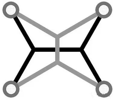 灰色Steiner樹不是最優(yōu)的，但黑色Steiner樹是最優(yōu)的。
